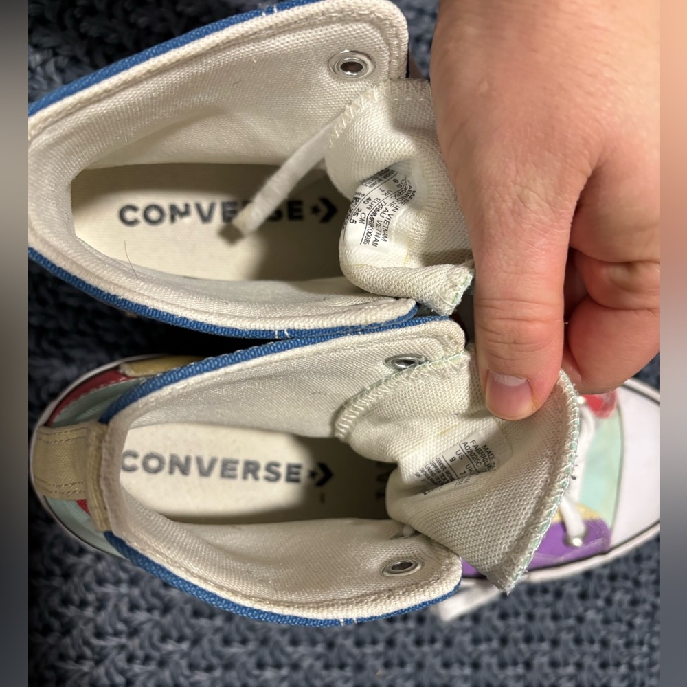 Platform Colorblock Converse High-Tops - Picture 7 of 7